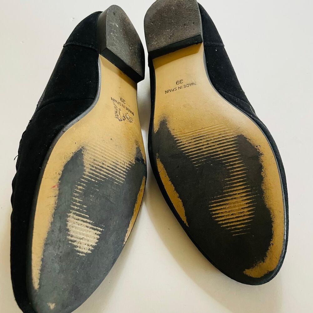 Office London Retro Black Leather Suede Loafers Size 39 - Picture 8 of 13
